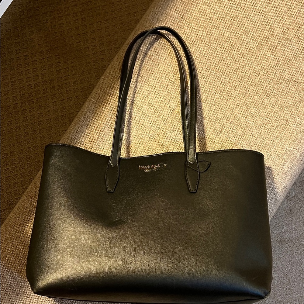 Black Leather Tote Bag